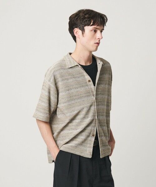 BEAUTY&YOUTH UNITED ARROWS / ビューティー&ユース ユナイテッドアローズ カーディガン・ボレロ | フェアアイル ショートスリーブ ニットシャツ ウォッシャブル | 詳細9