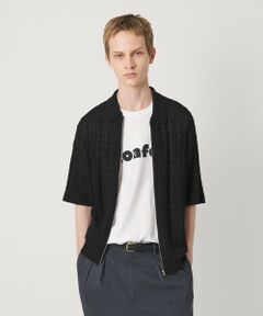 BEAUTY&YOUTH UNITED ARROWS / ビューティー&ユース ユナイテッドアローズ カーディガン・ボレロ | ジャガード フルジップ ショートスリーブ ポロニット ウォッシャブル