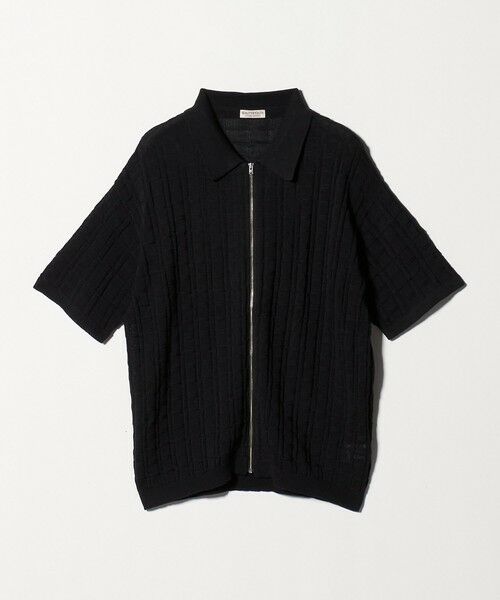 BEAUTY&YOUTH UNITED ARROWS / ビューティー&ユース ユナイテッドアローズ カーディガン・ボレロ | ジャガード フルジップ ショートスリーブ ポロニット ウォッシャブル | 詳細8