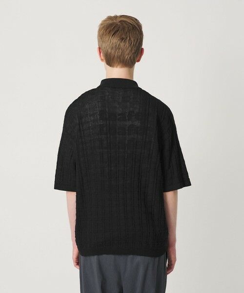 BEAUTY&YOUTH UNITED ARROWS / ビューティー&ユース ユナイテッドアローズ カーディガン・ボレロ | ジャガード フルジップ ショートスリーブ ポロニット ウォッシャブル | 詳細7