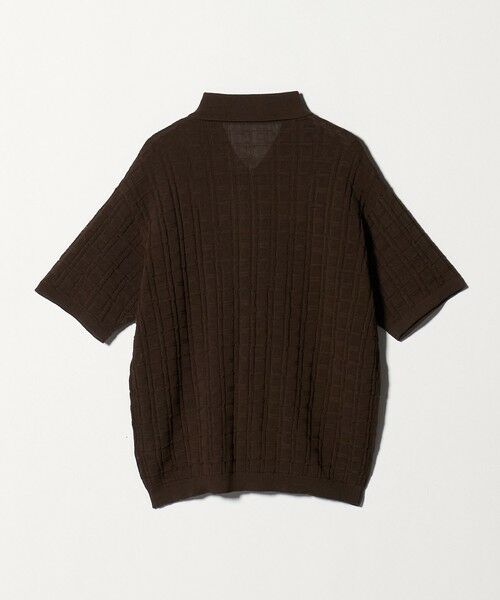 BEAUTY&YOUTH UNITED ARROWS / ビューティー&ユース ユナイテッドアローズ カーディガン・ボレロ | ジャガード フルジップ ショートスリーブ ポロニット ウォッシャブル | 詳細14