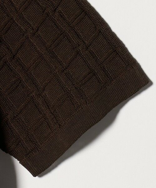 BEAUTY&YOUTH UNITED ARROWS / ビューティー&ユース ユナイテッドアローズ カーディガン・ボレロ | ジャガード フルジップ ショートスリーブ ポロニット ウォッシャブル | 詳細16