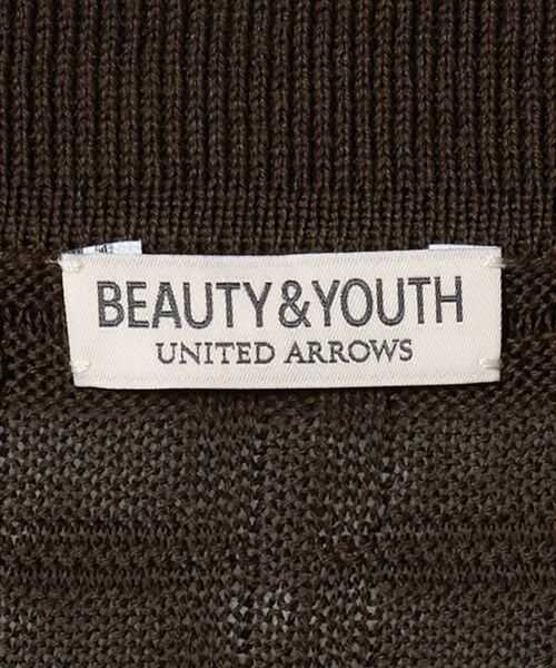 BEAUTY&YOUTH UNITED ARROWS / ビューティー&ユース ユナイテッドアローズ カーディガン・ボレロ | ジャガード フルジップ ショートスリーブ ポロニット ウォッシャブル | 詳細18