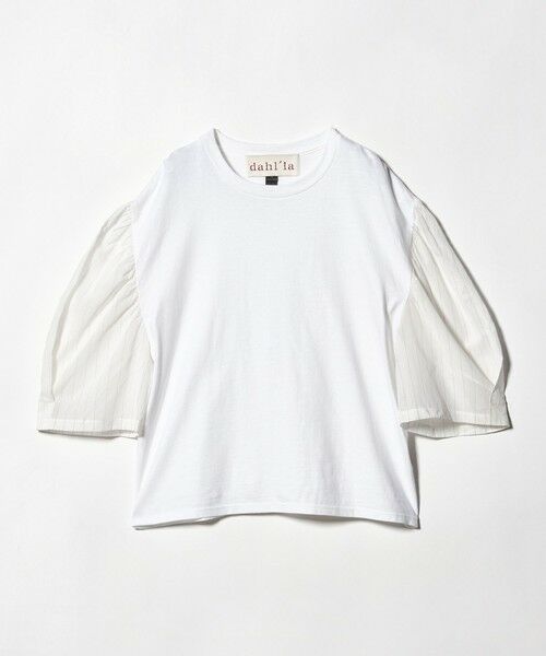 BEAUTY&YOUTH UNITED ARROWS / ビューティー&ユース ユナイテッドアローズ カットソー | ＜dahl’ia＞リメイク パワーショルダー プルオーバー（WHITE）