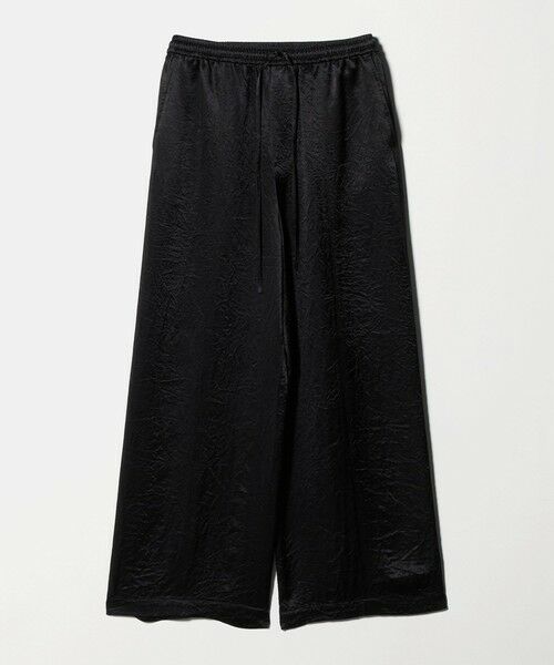 BEAUTY&YOUTH UNITED ARROWS / ビューティー&ユース ユナイテッドアローズ その他パンツ | アセテートサテン ワイド イージーパンツ ウォッシャブル（BLACK）