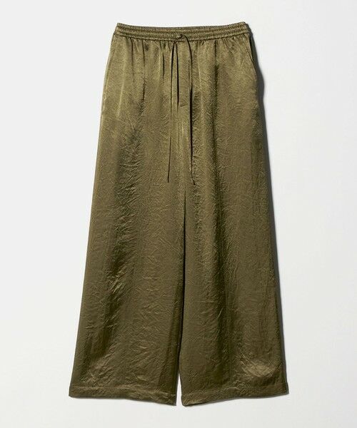 BEAUTY&YOUTH UNITED ARROWS / ビューティー&ユース ユナイテッドアローズ その他パンツ | アセテートサテン ワイド イージーパンツ ウォッシャブル（OLIVE）