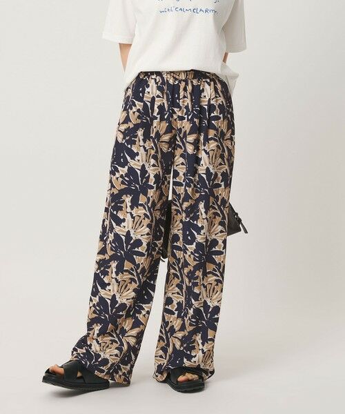 BEAUTY&YOUTH UNITED ARROWS / ビューティー&ユース ユナイテッドアローズ その他パンツ | 【WEB限定】フラワープリント イージーパンツ ウォッシャブル（NAVY）