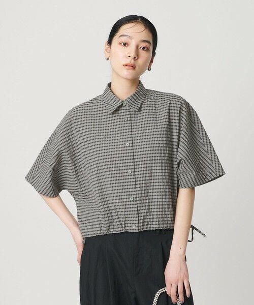BEAUTY&YOUTH UNITED ARROWS / ビューティー&ユース ユナイテッドアローズ シャツ・ブラウス | チェック ドローストリング シャツ ウォッシャブル | 詳細1