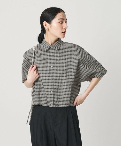 BEAUTY&YOUTH UNITED ARROWS / ビューティー&ユース ユナイテッドアローズ シャツ・ブラウス | チェック ドローストリング シャツ ウォッシャブル | 詳細2