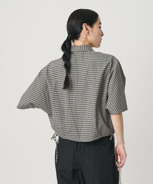 BEAUTY&YOUTH UNITED ARROWS / ビューティー&ユース ユナイテッドアローズ シャツ・ブラウス | チェック ドローストリング シャツ ウォッシャブル | 詳細3