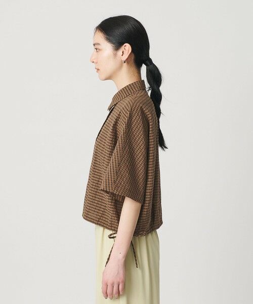 BEAUTY&YOUTH UNITED ARROWS / ビューティー&ユース ユナイテッドアローズ シャツ・ブラウス | チェック ドローストリング シャツ ウォッシャブル | 詳細15