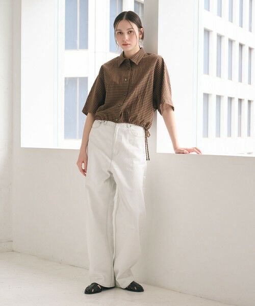 BEAUTY&YOUTH UNITED ARROWS / ビューティー&ユース ユナイテッドアローズ シャツ・ブラウス | チェック ドローストリング シャツ ウォッシャブル | 詳細8