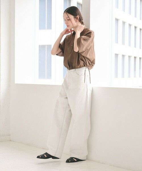 BEAUTY&YOUTH UNITED ARROWS / ビューティー&ユース ユナイテッドアローズ シャツ・ブラウス | チェック ドローストリング シャツ ウォッシャブル | 詳細9