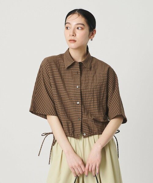 BEAUTY&YOUTH UNITED ARROWS / ビューティー&ユース ユナイテッドアローズ シャツ・ブラウス | チェック ドローストリング シャツ ウォッシャブル | 詳細11