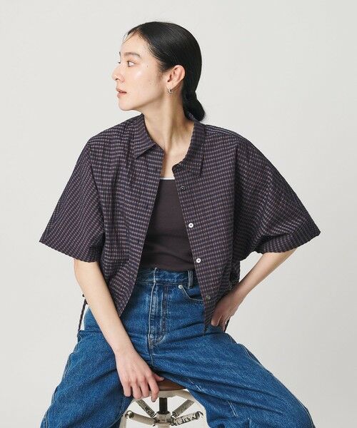 BEAUTY&YOUTH UNITED ARROWS / ビューティー&ユース ユナイテッドアローズ シャツ・ブラウス | チェック ドローストリング シャツ ウォッシャブル | 詳細22