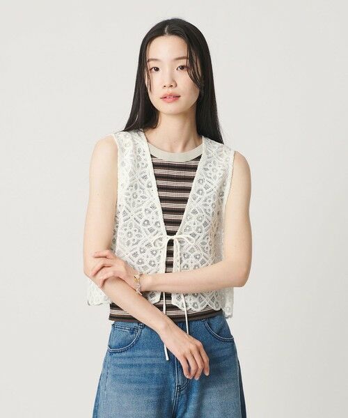 BEAUTY&YOUTH UNITED ARROWS / ビューティー&ユース ユナイテッドアローズ ベスト | コードレース ショートベスト | 詳細1