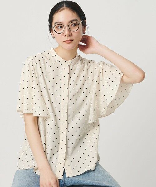 BEAUTY&YOUTH UNITED ARROWS / ビューティー&ユース ユナイテッドアローズ シャツ・ブラウス | 【WEB限定】ドット フリルスリーブブラウス ウォッシャブル | 詳細5