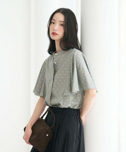 BEAUTY&YOUTH UNITED ARROWS / ビューティー&ユース ユナイテッドアローズ シャツ・ブラウス | 【WEB限定】ドット フリルスリーブブラウス ウォッシャブル | 詳細24