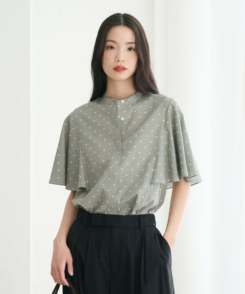 BEAUTY&YOUTH UNITED ARROWS / ビューティー&ユース ユナイテッドアローズ シャツ・ブラウス | 【WEB限定】ドット フリルスリーブブラウス ウォッシャブル | 詳細22
