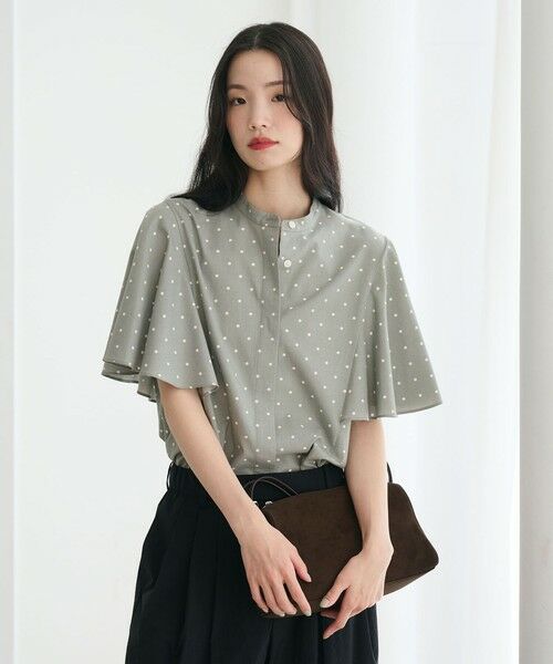 BEAUTY&YOUTH UNITED ARROWS / ビューティー&ユース ユナイテッドアローズ シャツ・ブラウス | 【WEB限定】ドット フリルスリーブブラウス ウォッシャブル | 詳細23
