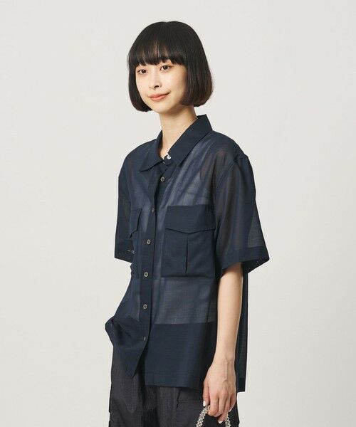 BEAUTY&YOUTH UNITED ARROWS / ビューティー&ユース ユナイテッドアローズ シャツ・ブラウス | コットンツイル シアー サファリシャツ | 詳細10