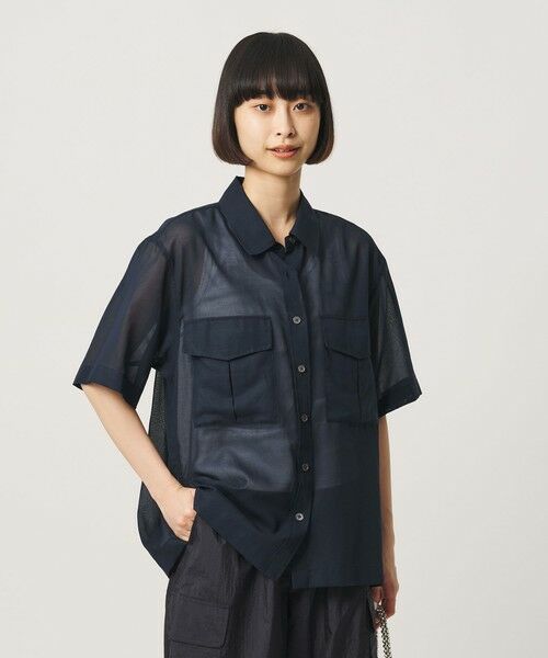 BEAUTY&YOUTH UNITED ARROWS / ビューティー&ユース ユナイテッドアローズ シャツ・ブラウス | コットンツイル シアー サファリシャツ | 詳細11