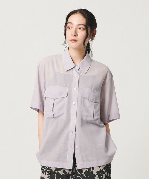 BEAUTY&YOUTH UNITED ARROWS / ビューティー&ユース ユナイテッドアローズ シャツ・ブラウス | コットンツイル シアー サファリシャツ | 詳細21