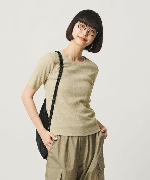 BEAUTY&YOUTH UNITED ARROWS / ビューティー&ユース ユナイテッドアローズ Tシャツ | シャーリング コンパクト ボーダー Tシャツ | 詳細1