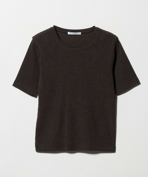 BEAUTY&YOUTH UNITED ARROWS / ビューティー&ユース ユナイテッドアローズ Tシャツ | シャーリング コンパクト ボーダー Tシャツ（DK.BROWN）