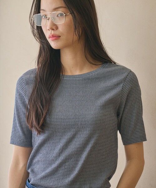 BEAUTY&YOUTH UNITED ARROWS / ビューティー&ユース ユナイテッドアローズ Tシャツ | シャーリング コンパクト ボーダー Tシャツ | 詳細18