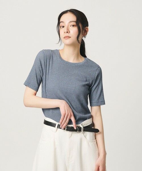 BEAUTY&YOUTH UNITED ARROWS / ビューティー&ユース ユナイテッドアローズ Tシャツ | シャーリング コンパクト ボーダー Tシャツ | 詳細21