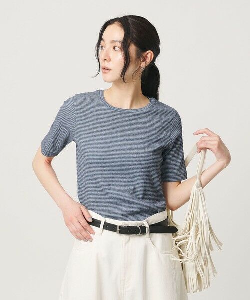 BEAUTY&YOUTH UNITED ARROWS / ビューティー&ユース ユナイテッドアローズ Tシャツ | シャーリング コンパクト ボーダー Tシャツ | 詳細22
