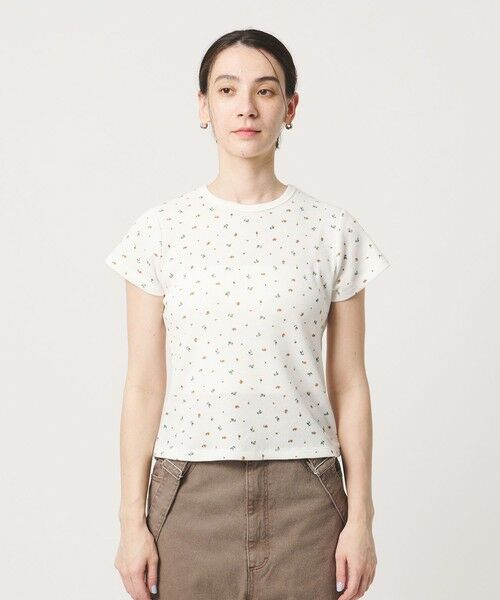 BEAUTY&YOUTH UNITED ARROWS / ビューティー&ユース ユナイテッドアローズ Tシャツ | フラワー ワッフル ショートスリーブTシャツ | 詳細4