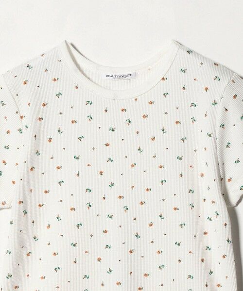 BEAUTY&YOUTH UNITED ARROWS / ビューティー&ユース ユナイテッドアローズ Tシャツ | フラワー ワッフル ショートスリーブTシャツ | 詳細1