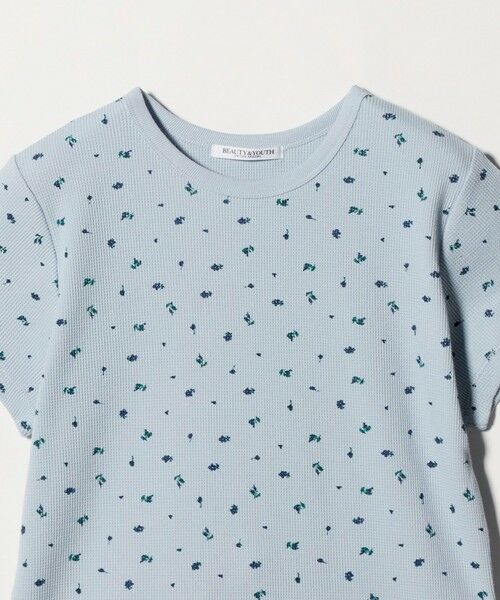 BEAUTY&YOUTH UNITED ARROWS / ビューティー&ユース ユナイテッドアローズ Tシャツ | フラワー ワッフル ショートスリーブTシャツ | 詳細4