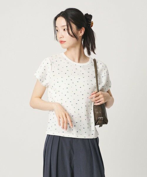 BEAUTY&YOUTH UNITED ARROWS / ビューティー&ユース ユナイテッドアローズ Tシャツ | フラワー ワッフル ショートスリーブTシャツ | 詳細20