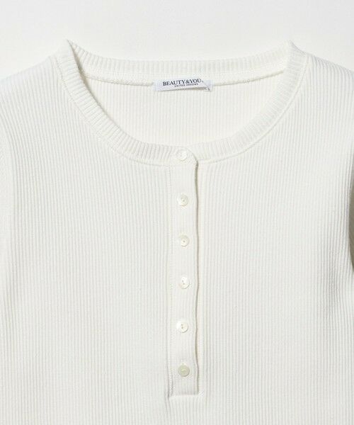 BEAUTY&YOUTH UNITED ARROWS / ビューティー&ユース ユナイテッドアローズ カットソー | コットン リブ ヘンリーネック ショートスリーブ カットソー | 詳細1