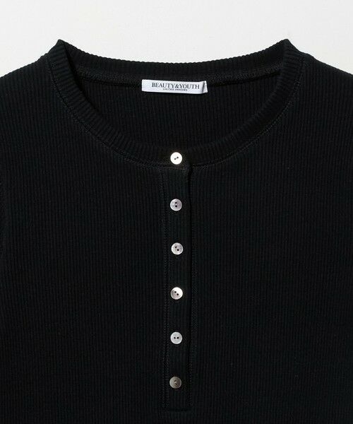 BEAUTY&YOUTH UNITED ARROWS / ビューティー&ユース ユナイテッドアローズ カットソー | コットン リブ ヘンリーネック ショートスリーブ カットソー | 詳細7