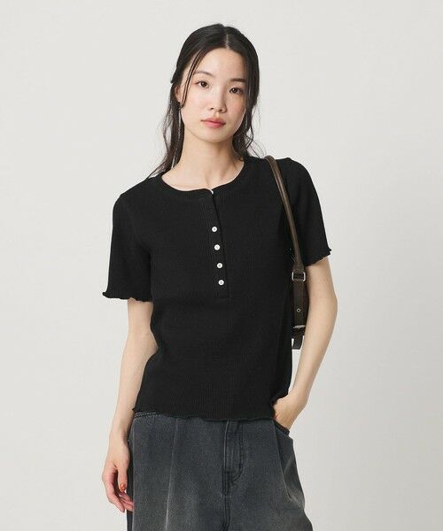 BEAUTY&YOUTH UNITED ARROWS / ビューティー&ユース ユナイテッドアローズ カットソー | コットン リブ ヘンリーネック ショートスリーブ カットソー | 詳細3