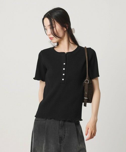 BEAUTY&YOUTH UNITED ARROWS / ビューティー&ユース ユナイテッドアローズ カットソー | コットン リブ ヘンリーネック ショートスリーブ カットソー | 詳細4
