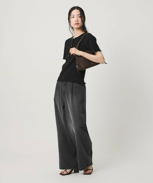 BEAUTY&YOUTH UNITED ARROWS / ビューティー&ユース ユナイテッドアローズ カットソー | コットン リブ ヘンリーネック ショートスリーブ カットソー | 詳細5