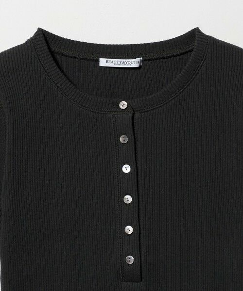 BEAUTY&YOUTH UNITED ARROWS / ビューティー&ユース ユナイテッドアローズ カットソー | コットン リブ ヘンリーネック ショートスリーブ カットソー | 詳細6