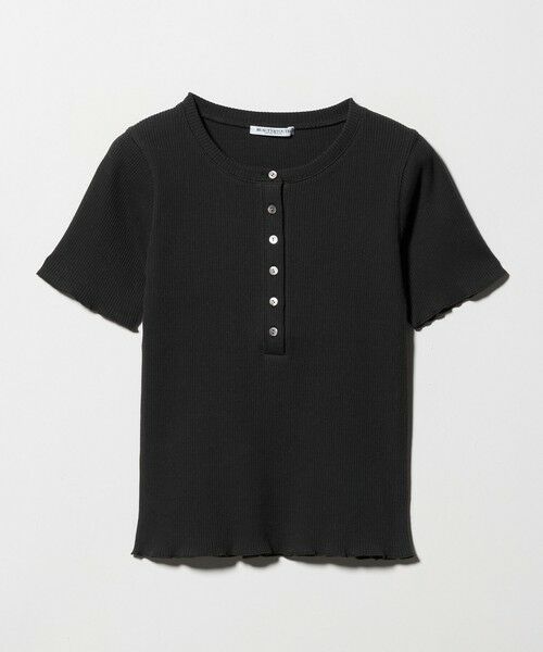 BEAUTY&YOUTH UNITED ARROWS / ビューティー&ユース ユナイテッドアローズ カットソー | コットン リブ ヘンリーネック ショートスリーブ カットソー（DK.GRAY）