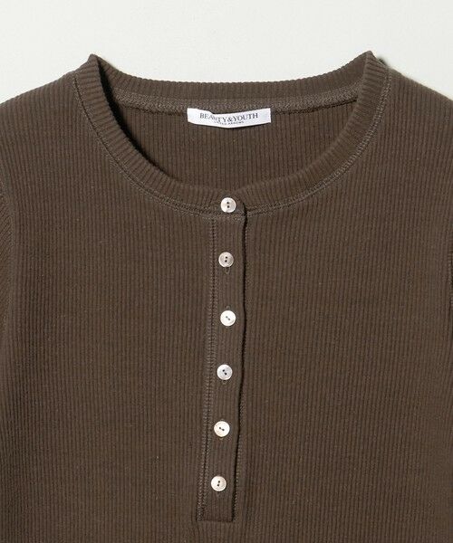 BEAUTY&YOUTH UNITED ARROWS / ビューティー&ユース ユナイテッドアローズ カットソー | コットン リブ ヘンリーネック ショートスリーブ カットソー | 詳細24