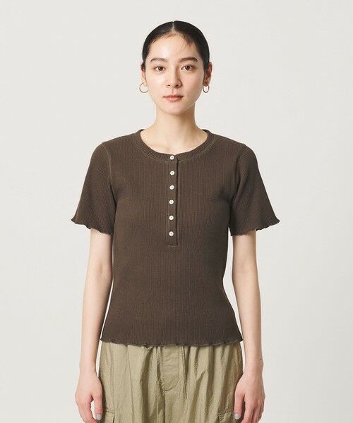 BEAUTY&YOUTH UNITED ARROWS / ビューティー&ユース ユナイテッドアローズ カットソー | コットン リブ ヘンリーネック ショートスリーブ カットソー | 詳細20