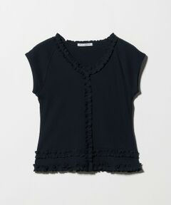 BEAUTY&YOUTH UNITED ARROWS / ビューティー&ユース ユナイテッドアローズ カットソー | コットン リブ フリル キャップスリーブ カットソー