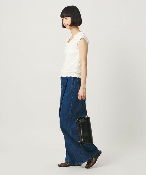 BEAUTY&YOUTH UNITED ARROWS / ビューティー&ユース ユナイテッドアローズ カットソー | コットン リブ フリル キャップスリーブ カットソー | 詳細3