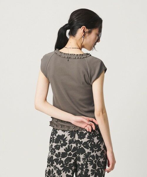 BEAUTY&YOUTH UNITED ARROWS / ビューティー&ユース ユナイテッドアローズ カットソー | コットン リブ フリル キャップスリーブ カットソー | 詳細8