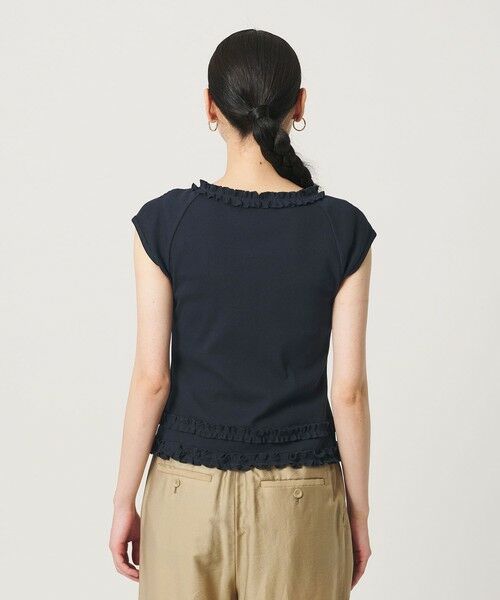 BEAUTY&YOUTH UNITED ARROWS / ビューティー&ユース ユナイテッドアローズ カットソー | コットン リブ フリル キャップスリーブ カットソー | 詳細18