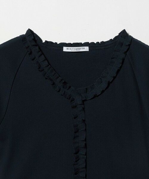 BEAUTY&YOUTH UNITED ARROWS / ビューティー&ユース ユナイテッドアローズ カットソー | コットン リブ フリル キャップスリーブ カットソー | 詳細6